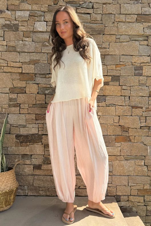 Cyril Crinkelle Balloon Pant Seashell 